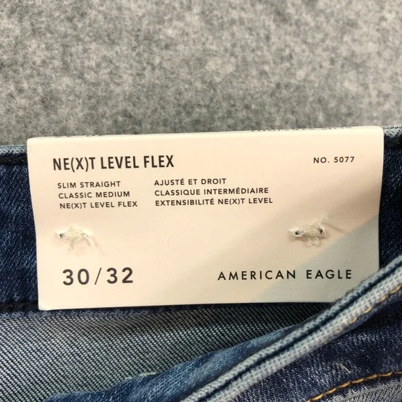 American Eagle Mens Jeans 30x32 Slim Straight Classic Next Level Airflex Flex - Picture 7 of 15